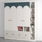 Trueliving 5 Cabinet Open Kids Brown wardrobes Laminated Finish & PU Finish 8Ft *2Ft *9Ft -2438.4MM X 609MM X 2743.2MM)